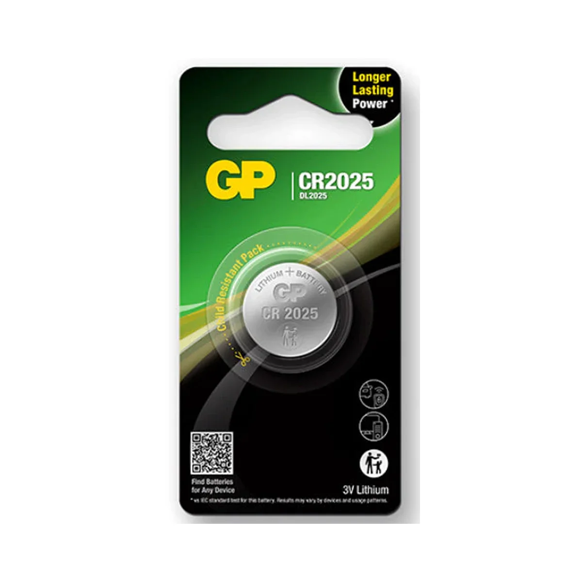 סוללת GP CR2025 ליתיום 5יח