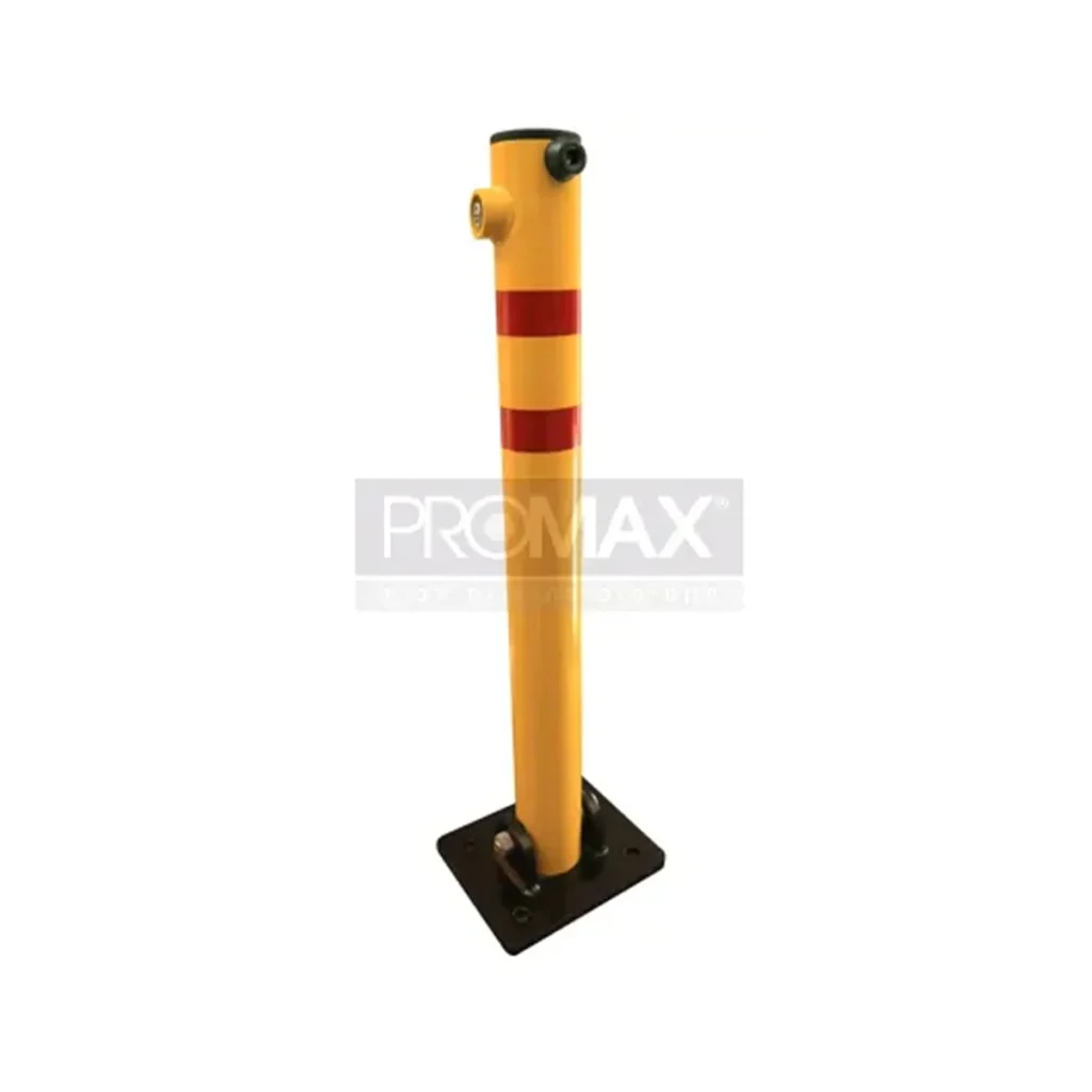 PROMAX עמוד חניה עגול נשלף לרצפה עם צילינדר 70 מ״מ